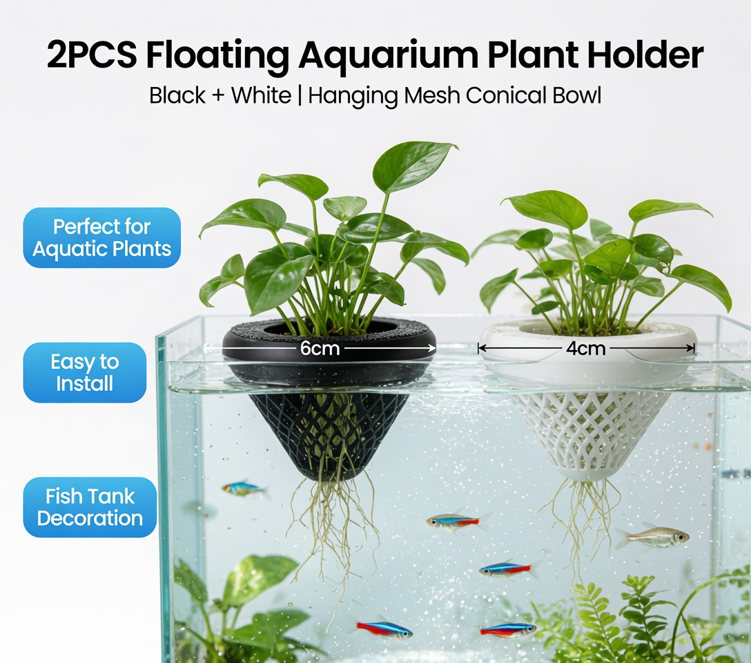 2PCS Floating Aquarium Plant H - Aquarium Plant Ornament 评论和价格
