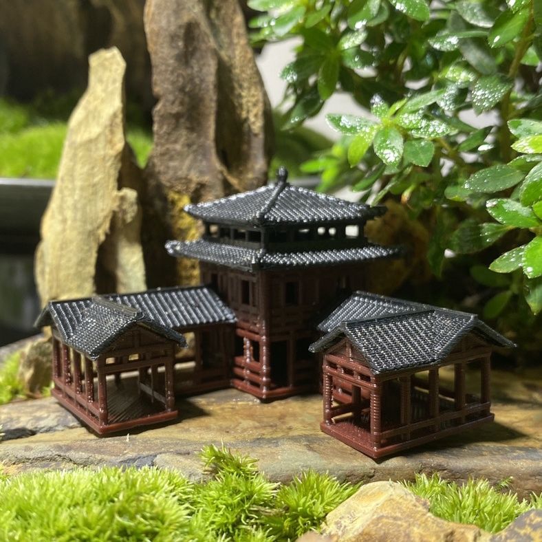 Plastics Chinese Style Ancient - Aquarium Plant Ornament 评论和价格